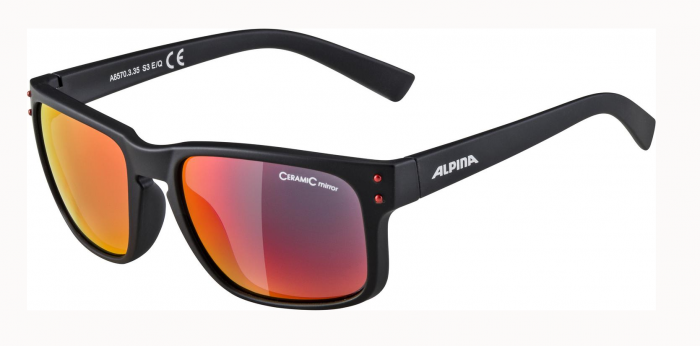 Очки солнцезащитные Alpina Kosmic Black Matt/red mirror cat 3