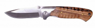 Нож складной Stinger 85 мм, рукоять сталь/алюм  серебристо-коричн