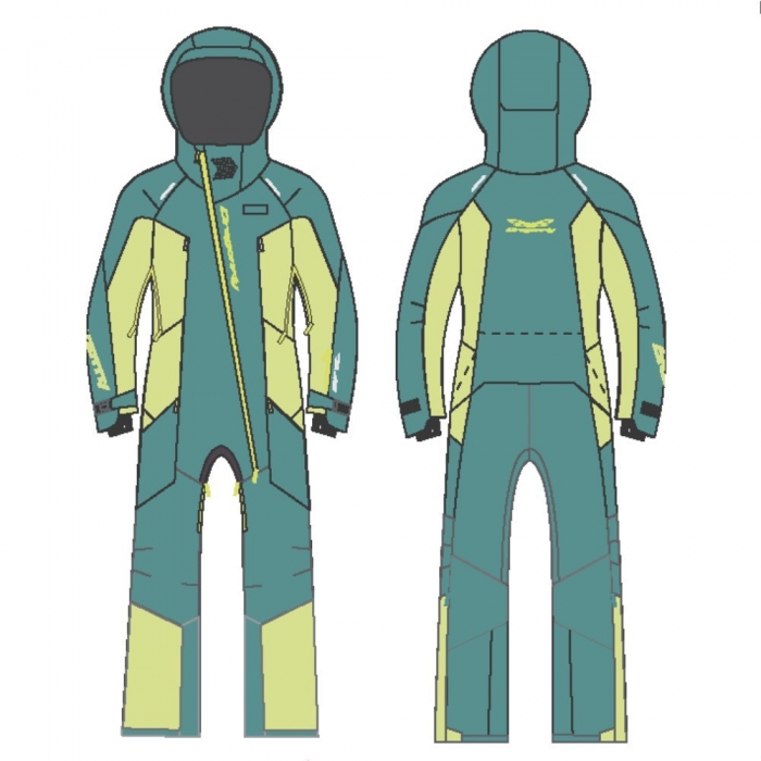 Комбинезон женский DragonFly GRAVITY 2.0 Woman dark green - Lime