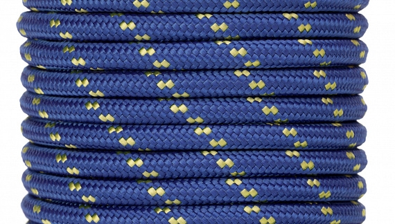 Репшнур CAMP  5мм - цена за 1м Blue/Fluo yellow - бухта 120 м