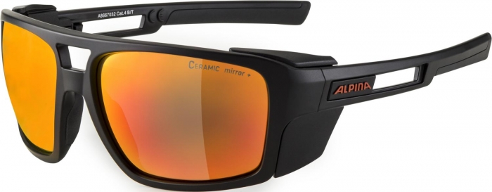 Очки солнцезащитные ALPINA Skywalsh black matt/red mirror cat.4 Fogstop