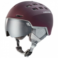 Горнолыжный шлем с визорм HEAD RACHEL burgundy